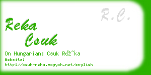 reka csuk business card